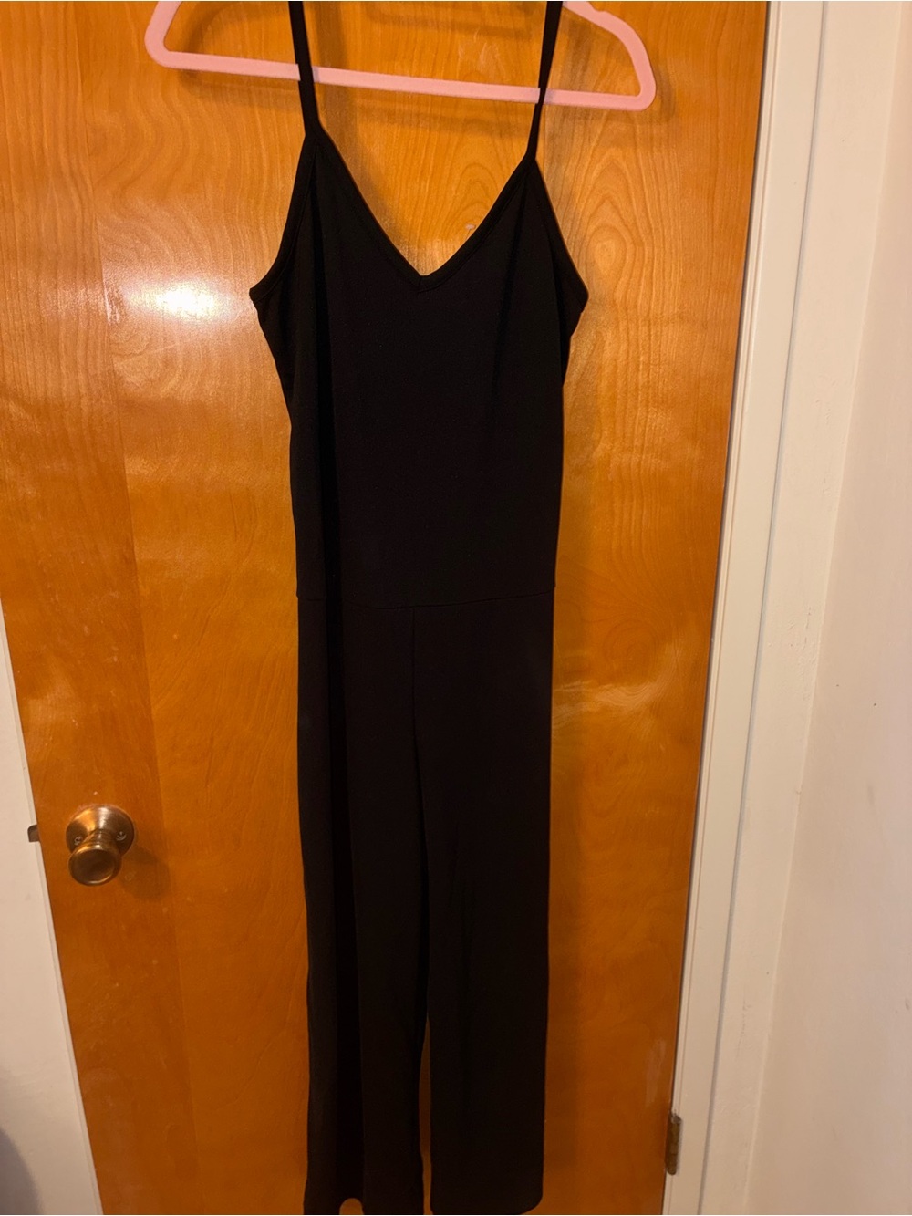 Siegel Classic Black Spaghetti-Strap Jumpsuit Sz 10